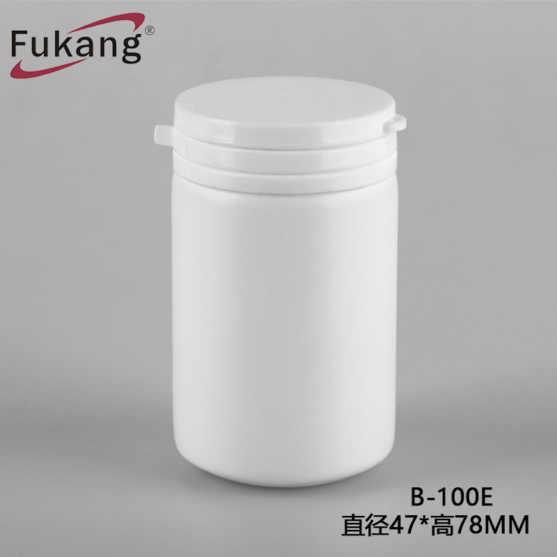 白色圆形150ml HDPE塑料圆形无气瓶