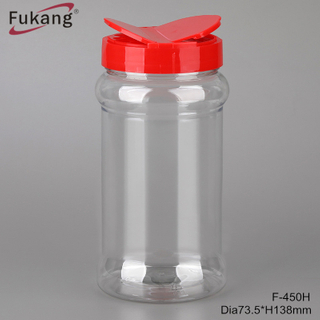 450ml圆形塑料调味罐，用于黑胡椒粉