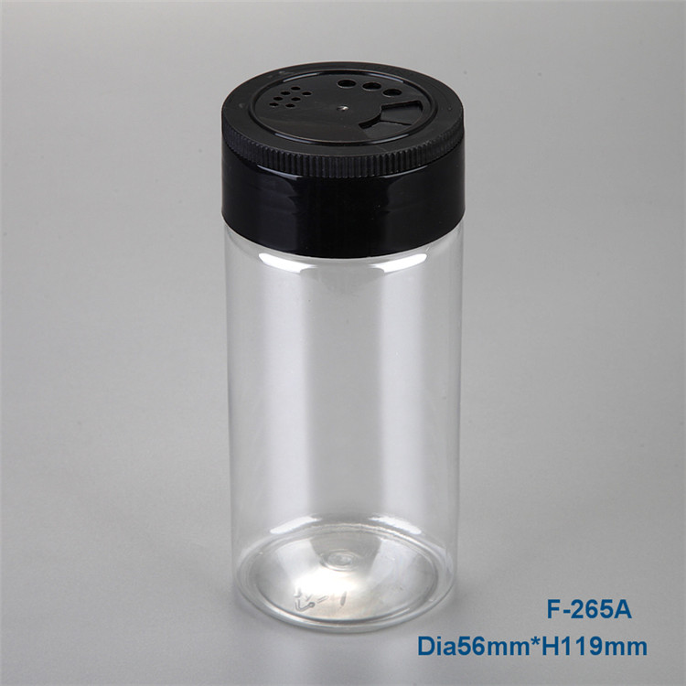 批发盐胡椒瓶/ PET透明盐胡椒塑料瓶，200ml塑料调味瓶