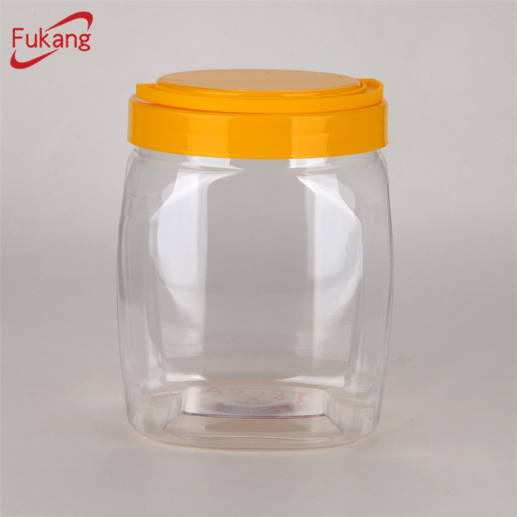 1800ml廣口塑料護發產品罐60 oz PET塑料花肥容器，帶有定制的顏色和徽標