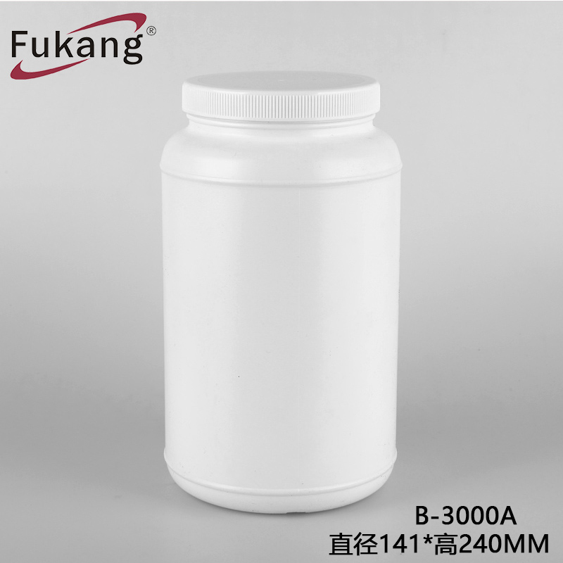 广口天然塑料HDPE药瓶30oz，1300ml / 1.3升PE药用容器