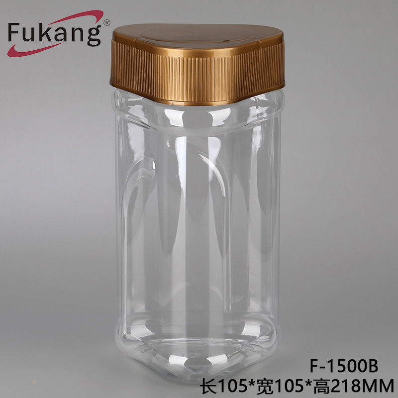 獨特設計，高品質1.5L透明塑料食品容器/不同尺寸的瓶子