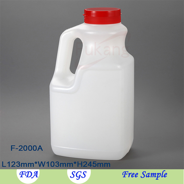2L HDPE白色塑料蚝油和鱼露带盖罐吹塑料瓶工厂